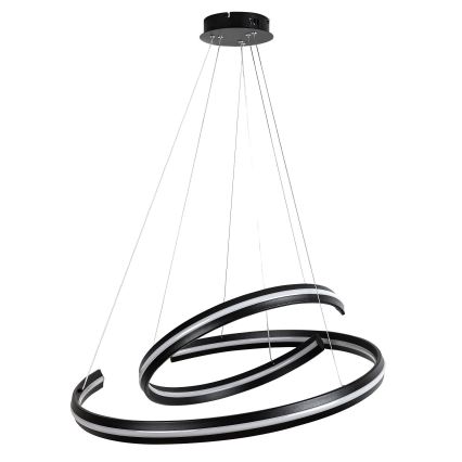 Rabalux - LED lestenec na kablu z možnostjo zatemnitve LED/80W/230V 3000-6500K črna + daljinski upravljalnik
