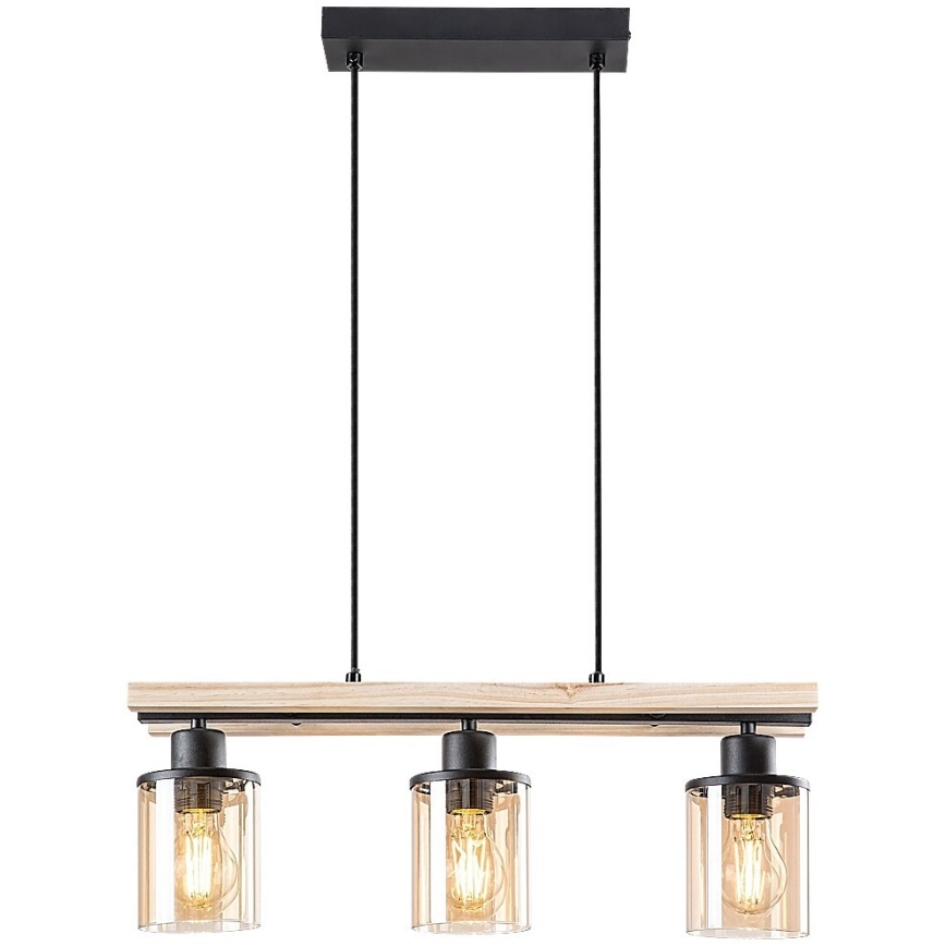 Rabalux - Lestenec na vrvici 3xE27/25W/230V bor