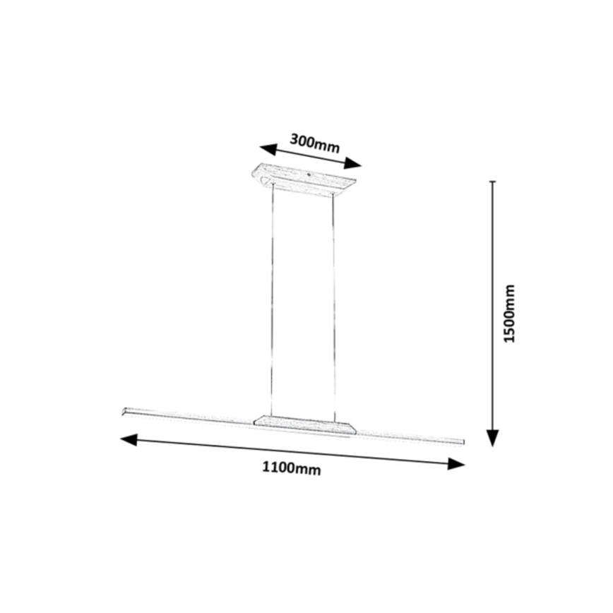 Rabalux - LED Lestenec na vrvici LED/26W/230V 4000K bukev
