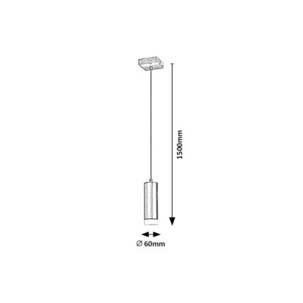 Rabalux - Lestenec na vrvici 1xGU10/5W/230V hrast