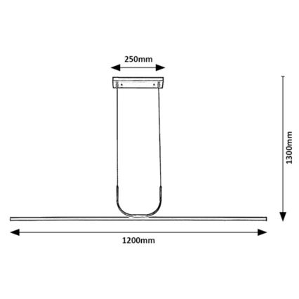 Rabalux - LED Lestenec na vrvici LED/25W/230V 3000K krom