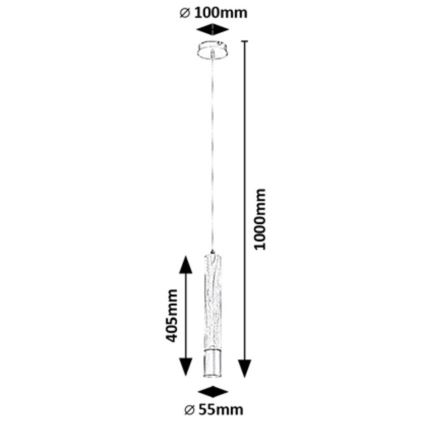 Rabalux - Lestenec na vrvici 1xGU10/50W/230V bukev