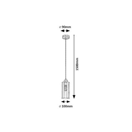 Rabalux - Lestenec na vrvici 1xE27/25W/230V hrast