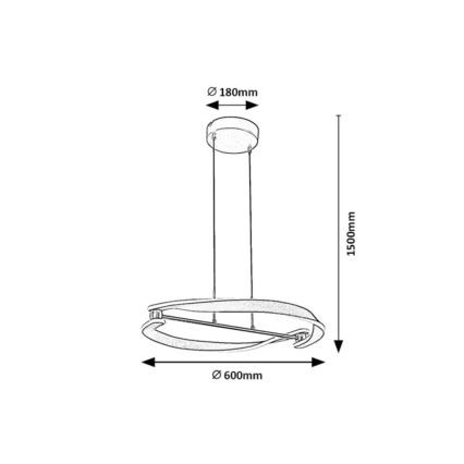 Rabalux - LED lestenec na kablu LED/40W/230V 3000K