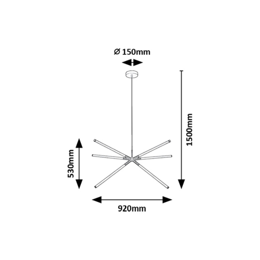 Rabalux - LED Lestenec na vrvici LED/36W/230V 3000K