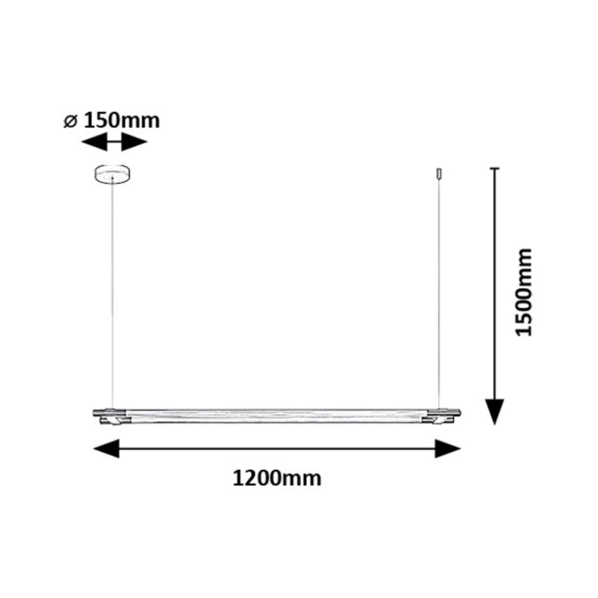 Rabalux - LED Lestenec na vrvici LED/28W/230V 3000K