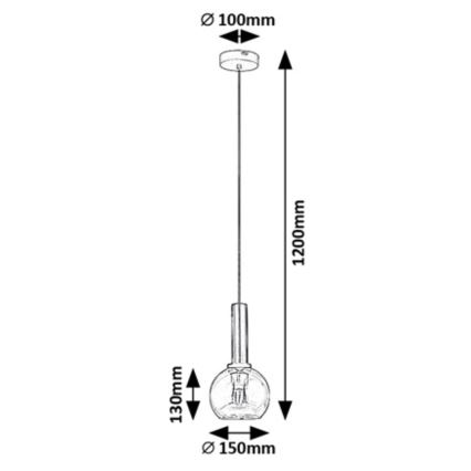 Rabalux - Lestenec na vrvici 1xE27/40W/230V