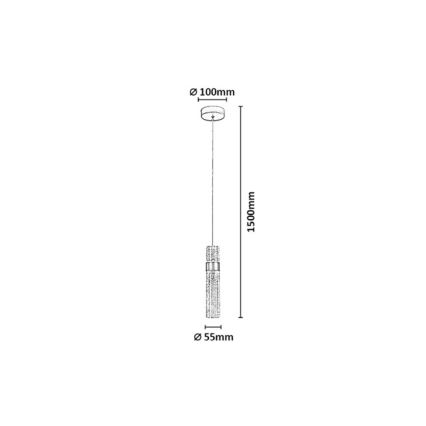 Rabalux - LED Lestenec na jekleni vrvici LED/8W/230V 3000K