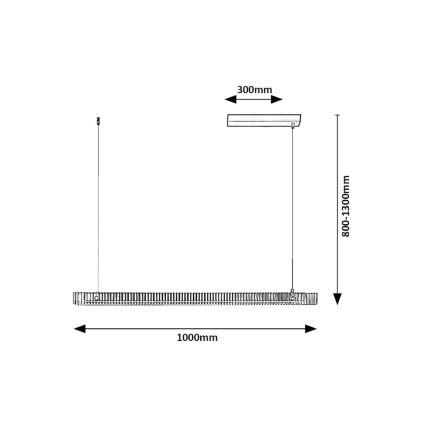 Rabalux - LED Lestenec na vrvici LED/36W/230V 3000K