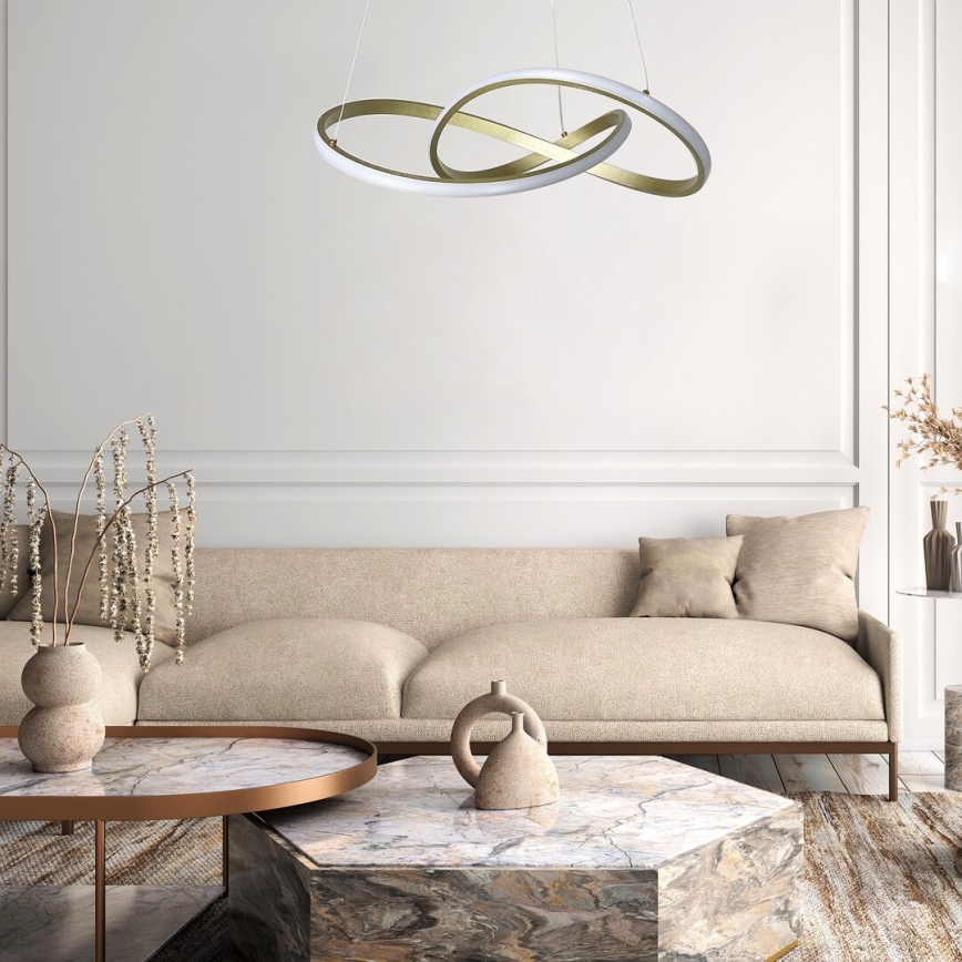 Rabalux - LED Lestenec na vrvici LED/36W/230V 3000K zlata