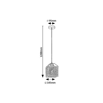 Rabalux - Lestenec na vrvici 1xE27/40W/230V črna