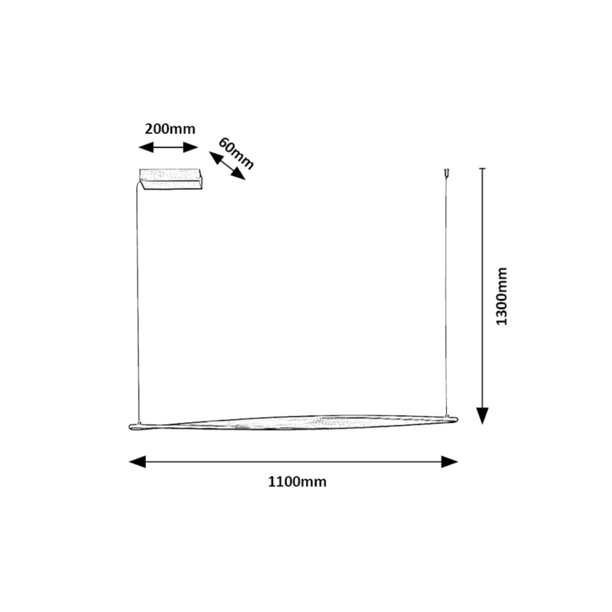 Rabalux - LED Lestenec na vrvici LED/28W/230V
