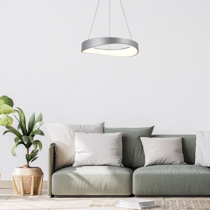 Rabalux - LED Lestenec na vrvici LED/56W/230V 3000K srebrna
