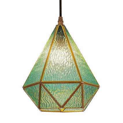 Rabalux - Tiffany vitraž lestenec na vrvici 1xE14/40W/230V modra/zlata