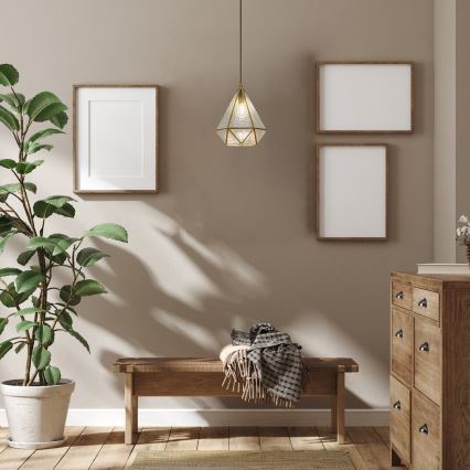 Rabalux - Tiffany vitraž lestenec na vrvici 1xE14/40W/230V zlata