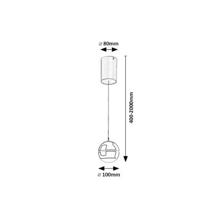 Rabalux - LED Lestenec na vrvici LED/6W/230V 4000K