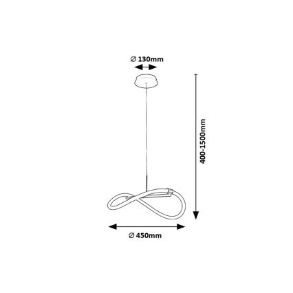 Rabalux - LED Lestenec na vrvici LED/15W/230V 4000K