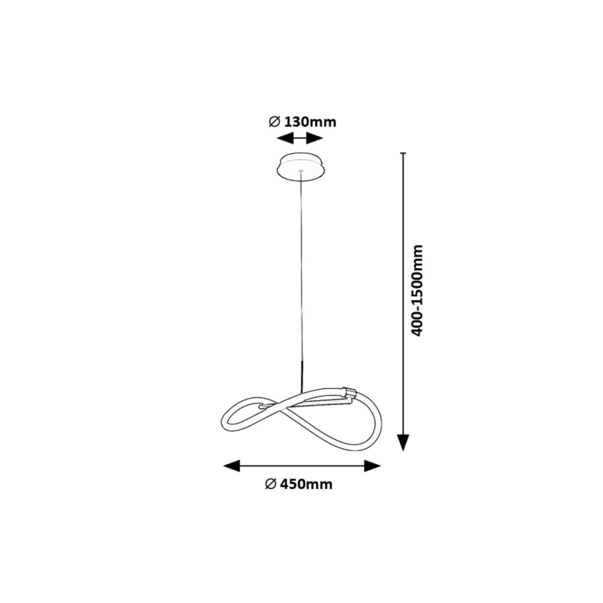 Rabalux - LED Lestenec na vrvici LED/15W/230V 4000K