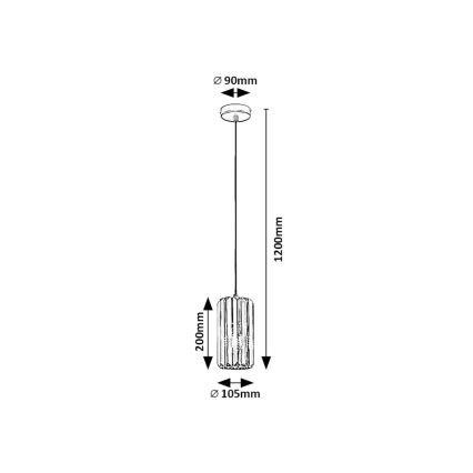 Rabalux - Lestenec na vrvici 1xE27/40W/230V