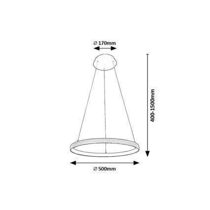 Rabalux - LED Lestenec na vrvici LED/32W/230V 3000K