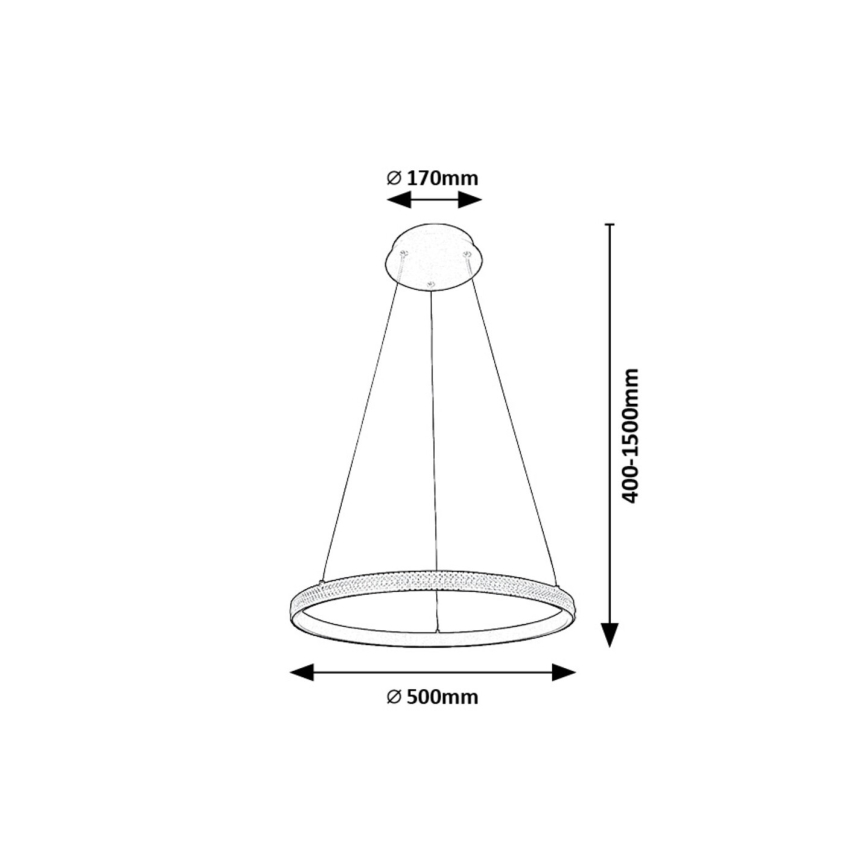 Rabalux - LED Lestenec na vrvici LED/32W/230V 3000K