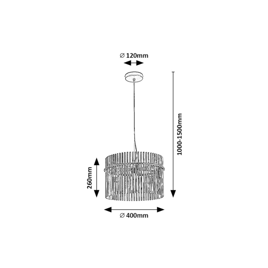 Rabalux - Lestenec na vrvici 1xE27/40W/230V
