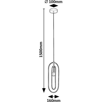 Rabalux - Lestenec na vrvici 1xE27/40W/230V