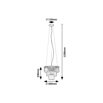 Rabalux - Lestenec na vrvici 3xE27/25W/230V