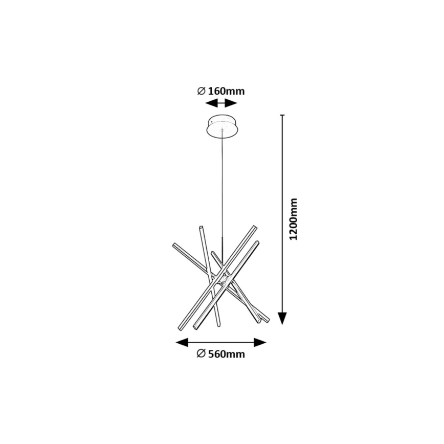 Rabalux - LED Lestenec na vrvici LED/48W/230V 4000K