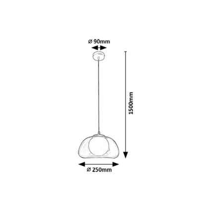 Rabalux - Lestenec na vrvici 1xG9/5W/230V prozorna
