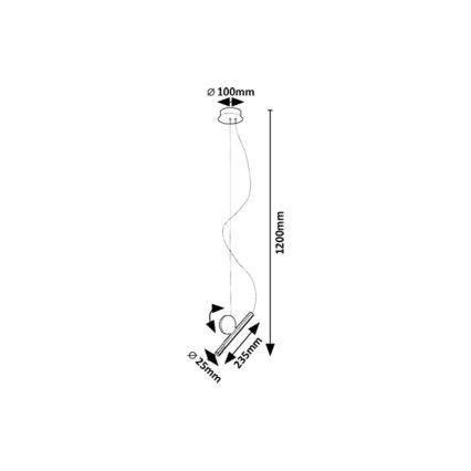 Rabalux - LED Lestenec na vrvici LED/3W/230V 3000K