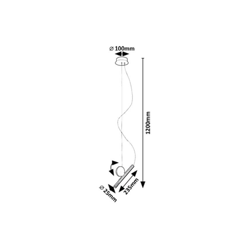 Rabalux - LED Lestenec na vrvici LED/3W/230V 3000K