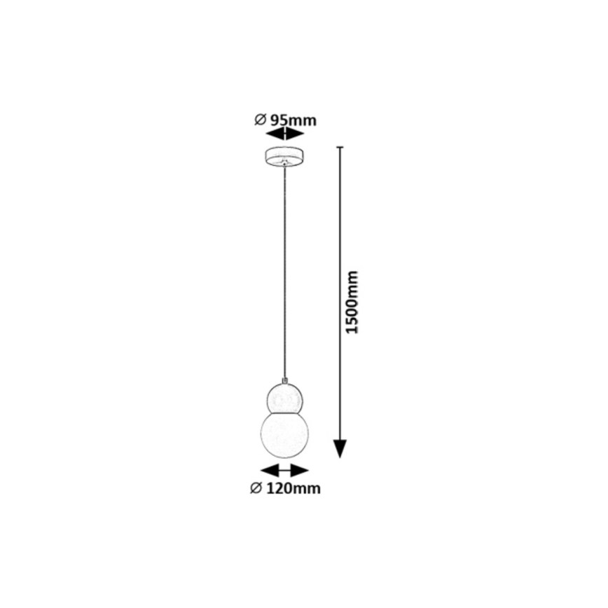 Rabalux - Lestenec na vrvici 1xG9/38W/230V modra