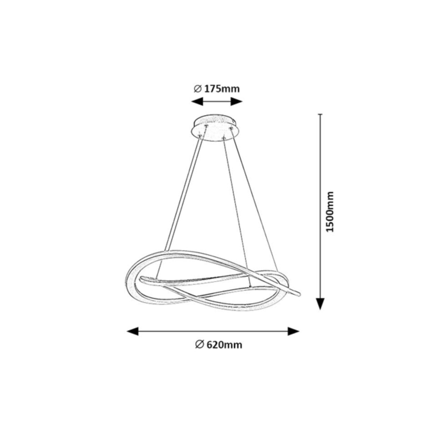 Rabalux - LED lestenec na lanku LED/72W/230V 3000K