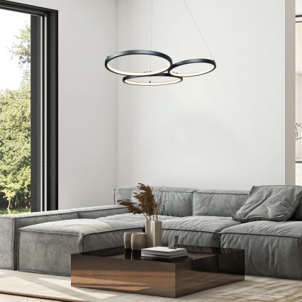 Rabalux - LED Lestenec na vrvici LED/38W/230V črna