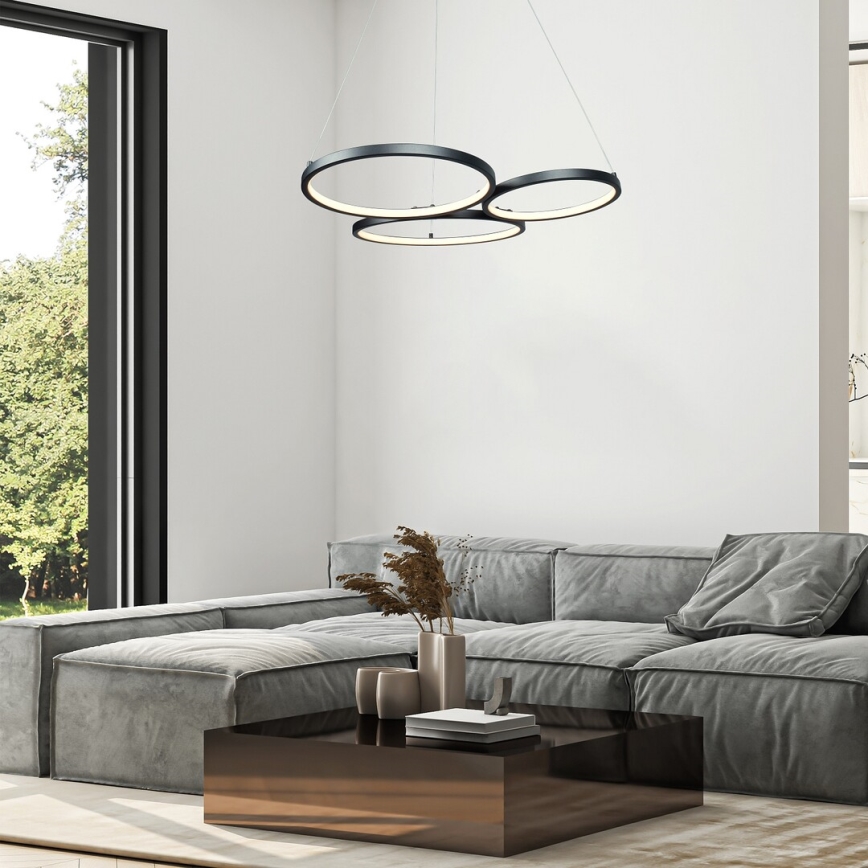 Rabalux - LED Lestenec na vrvici LED/38W/230V črna