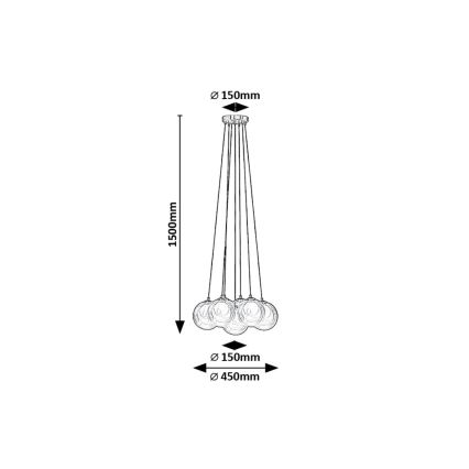 Rabalux - Lestenec na vrvici 7xG9/25W/230V