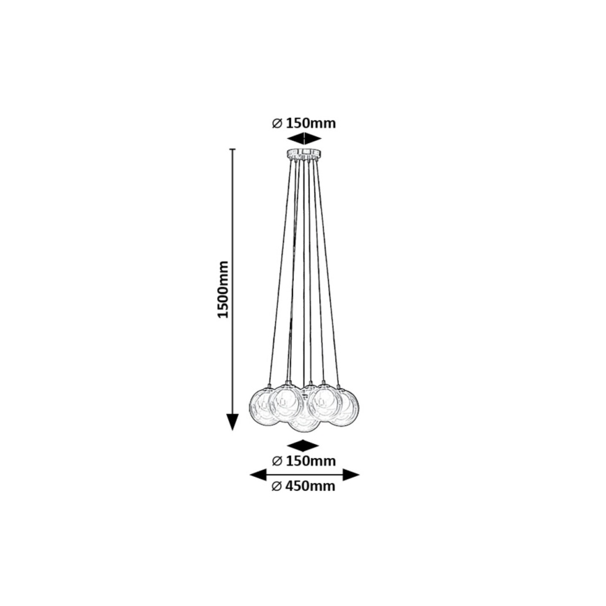 Rabalux - Lestenec na vrvici 7xG9/25W/230V