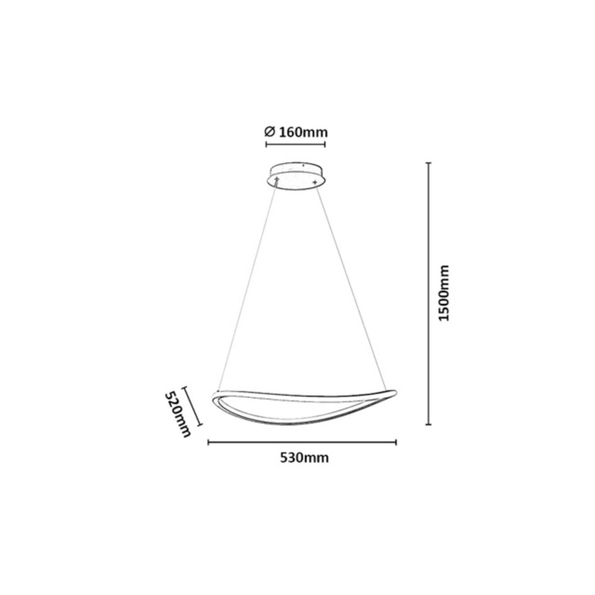 Rabalux - LED zatemljiv lestenec na kablu LED/45W/230V 3000-6500K + daljinski upravljalnik