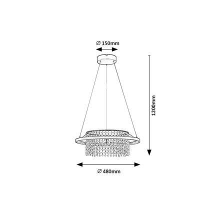 Rabalux - LED viseči lestenec na kablu LED/40W/230V 3000/3500/4000K