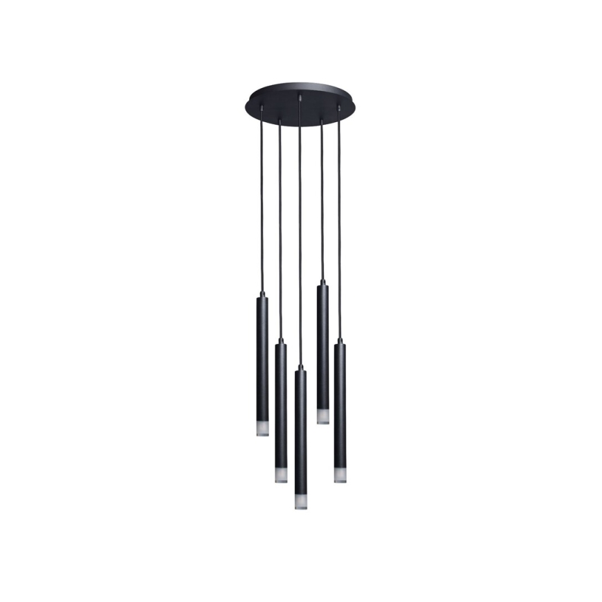 Rabalux - Lestenec na vrvici 5xG9/5W/230V črna