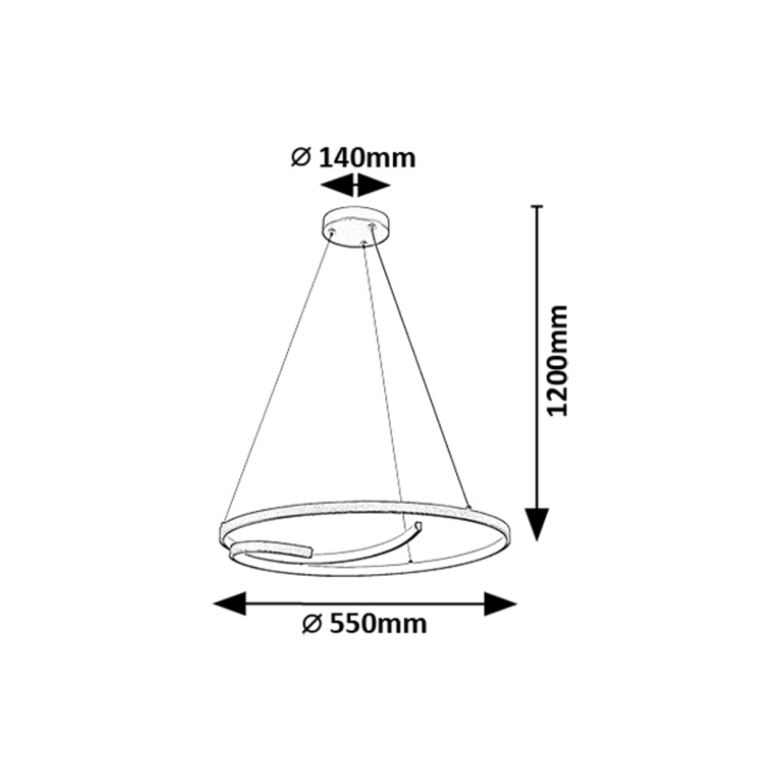 Rabalux - LED Lestenec na vrvici LED/40W/230V 4000K