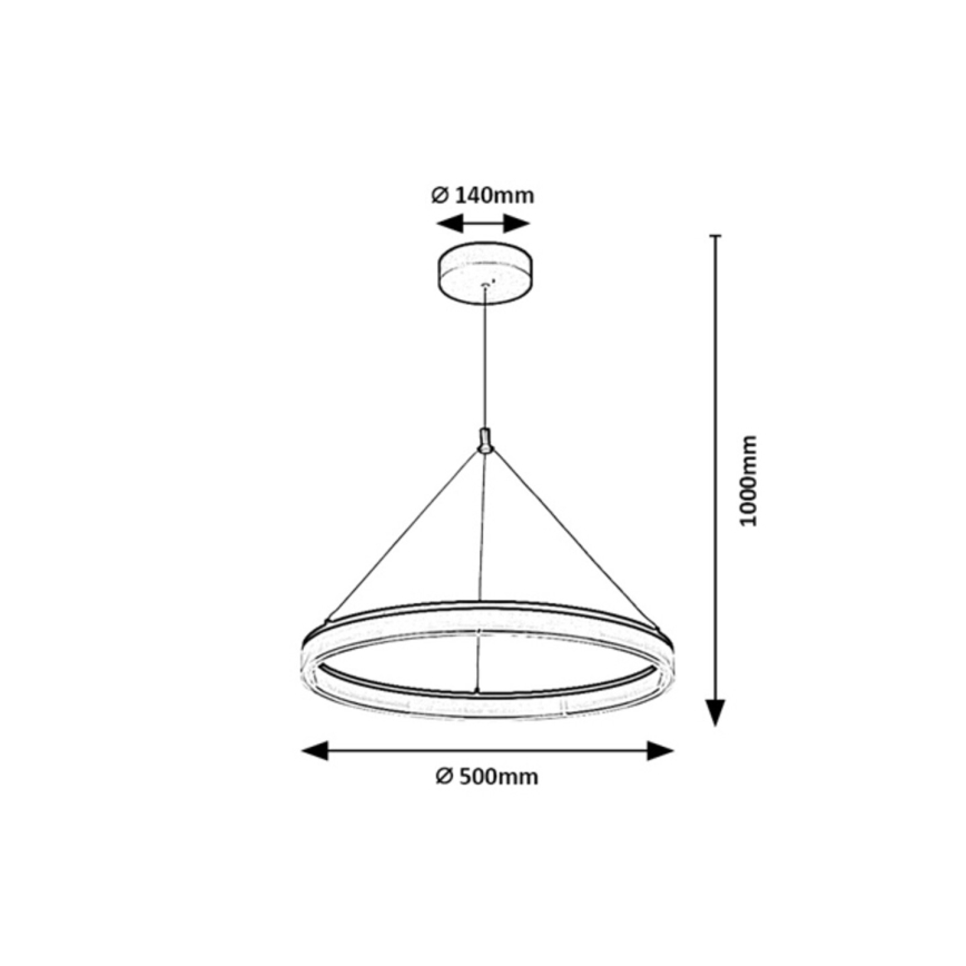 Rabalux - Zatemljiv LED lestenec na lanku LED/24W/230V 3000-6500K + daljinski upravljalnik