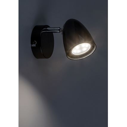 Rabalux - Stenski reflektor 1xGU10/5W/230V črna