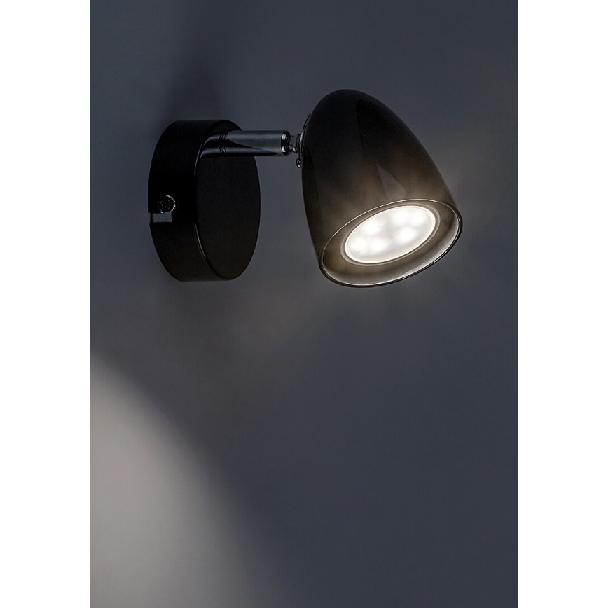 Rabalux - Stenski reflektor 1xGU10/5W/230V črna