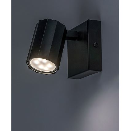 Rabalux - Stenski reflektor 1xGU10/5W/230V črna