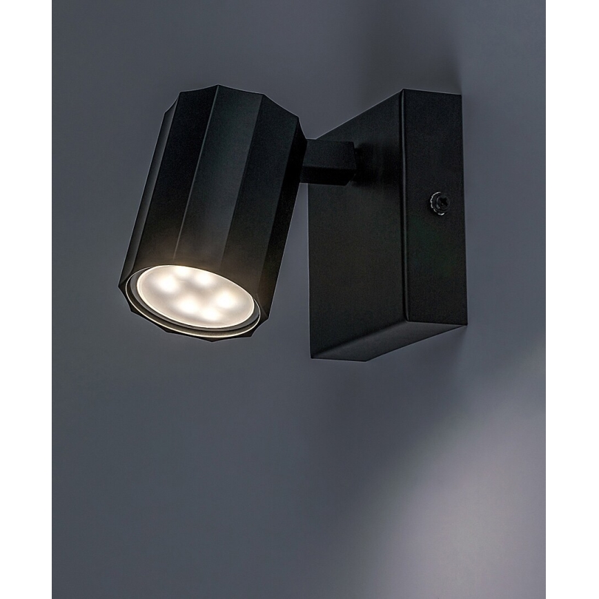 Rabalux - Stenski reflektor 1xGU10/5W/230V črna