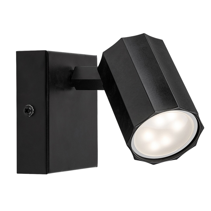 Rabalux - Stenski reflektor 1xGU10/5W/230V črna
