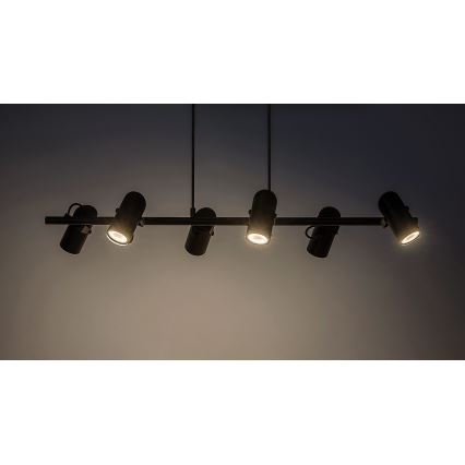 Rabalux - Lestenec na vrvici 6xGU10/25W/230V