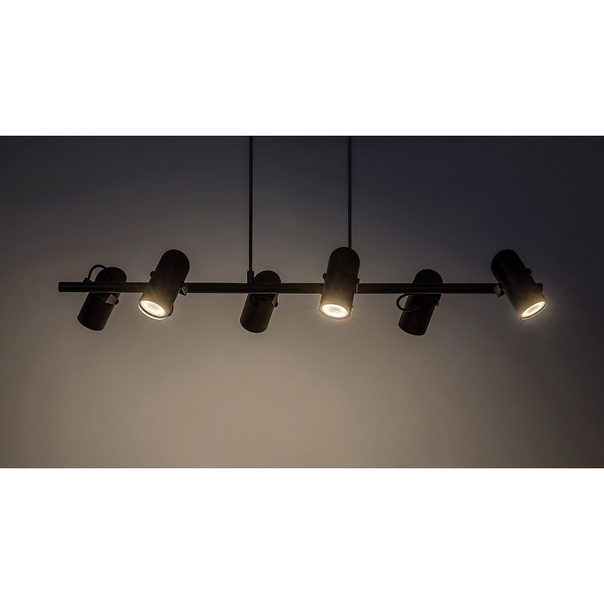 Rabalux - Lestenec na vrvici 6xGU10/25W/230V